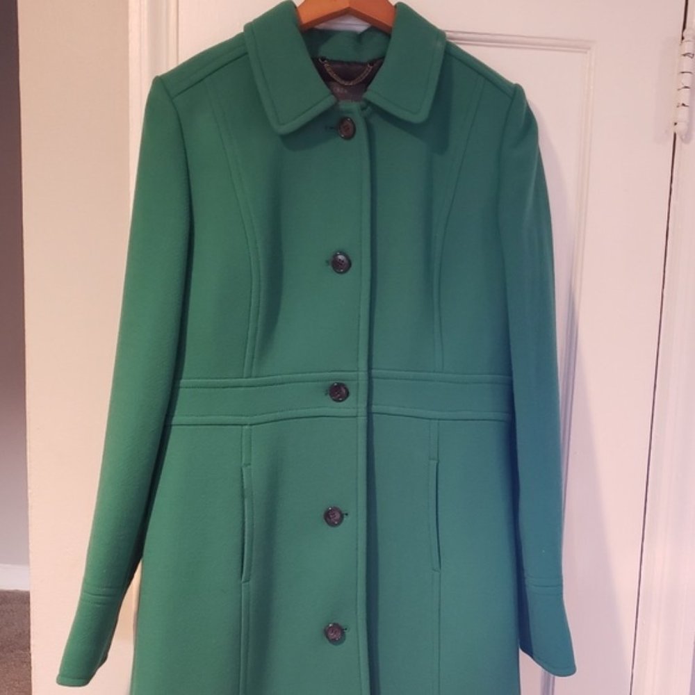 J. Crew Lady Day Coat 14T - Green